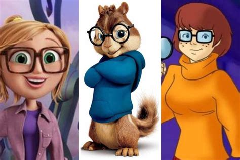 33 cartoon characters with glasses that are absolutely。